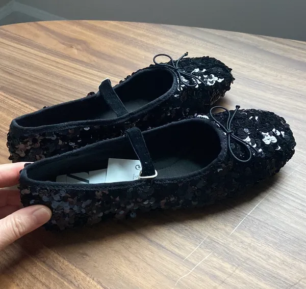 Sequin Ballet Flats. US 4 - Image 2