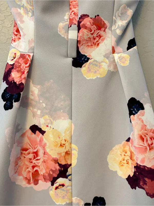 Keepsake the label divide floral flower bloom strapless tulip dress size XS - Image 9