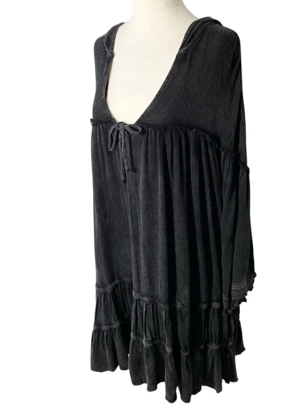 OLI & HALI Flowy Hooded Top Black Size L - Image 3