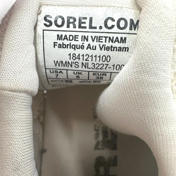 Sorel Kinetic Lace Sneaker Womens Cream Knit Lightweight Comfort Size 7 - Image 7