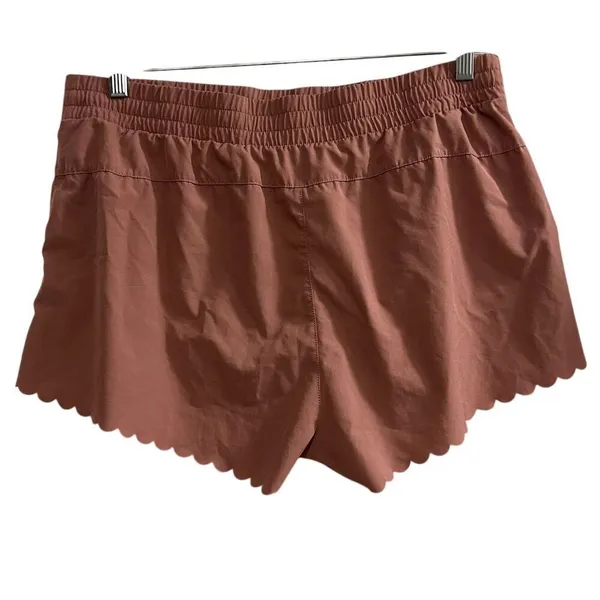 JoyLab Women's High-Waisted Scallop-Hem Biker Shorts Purple Size L‎ - Image 5