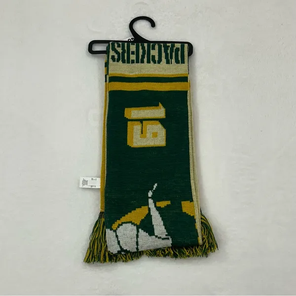 Green Bay GB Packers NFL Football Retro Throwback Team Logo FOCO Scarf Scarve - Image 5