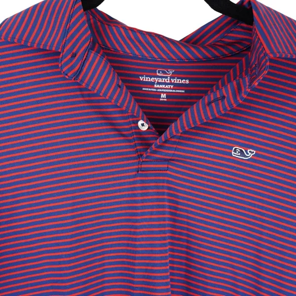 Vineyard‎ Vines Sankaty Polo Women Medium Striped Performance Preppy Indie - Image 4