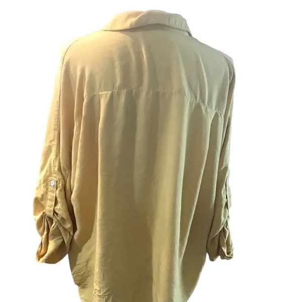 Unlisted Women’s blouse yellow size medium button up - Image 5