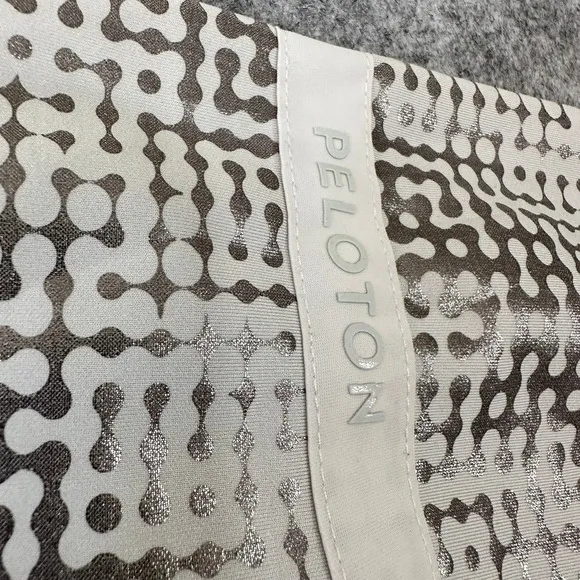 Peloton Womens‎ Metallic Silver Geometric Dot High Waist Workout Leggings Size M - Image 9