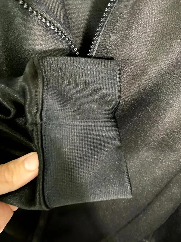 Nike Full Zip Hoodie Women’s Large Black Lightweight Track Jacket Swoosh Logo - Image 5