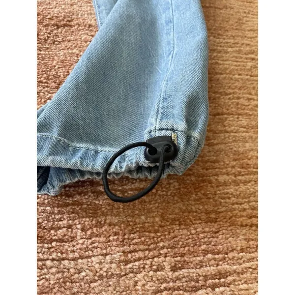 Forever 21 Blue Denim with Bungee Hem High Rise Women’s size S Y2k 90s - Image 8