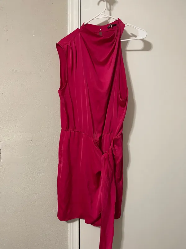 Rose Pink Satin Dress Size XXL - Image 3