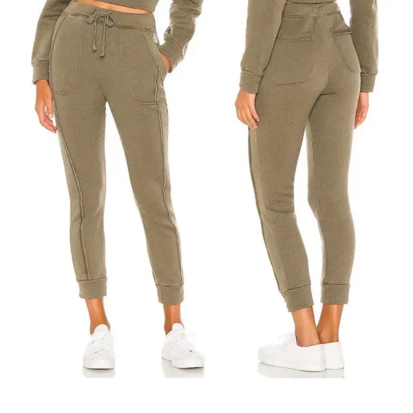 Free People Movement High Rise Joggers Size S Work It Out Army Olive Green - Image 2