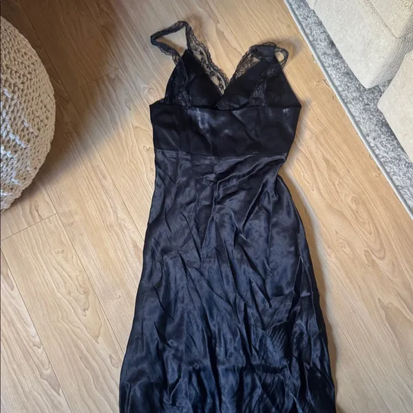 Zara Black Lace Maxi Dress - Image 4