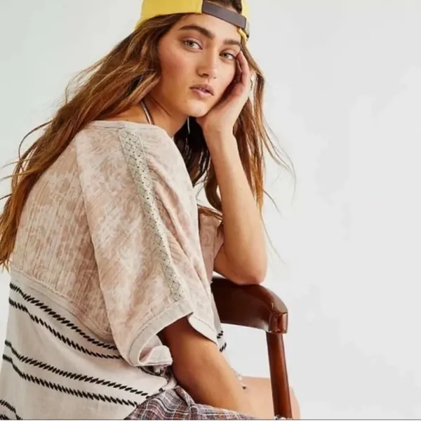 FREE PEOPLE Right Back Dolman Sleeve Top Size L Oversized - Image 3