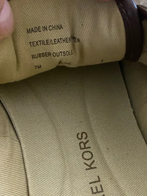 Michael Kors Womans MK Monogram City Sneakers Tennis Shoes Mocha Size 7 M Womens - Image 10