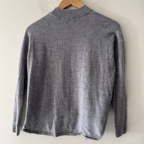 Madewell Gray Boxy Mock Neck‎ Sweater - Image 3