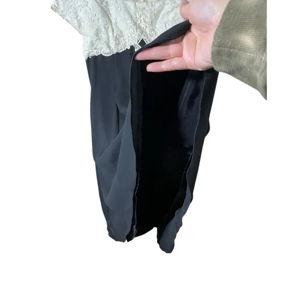 VIntage Scott McClintock 80s 90s Floral‎ Lace Short Sleeve Mini Dress Size 8 - Image 4
