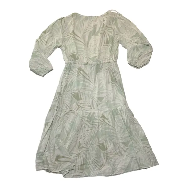 Cynthia Rowley womens large linen blend palm tropical swim cover dress vacation - Image 2