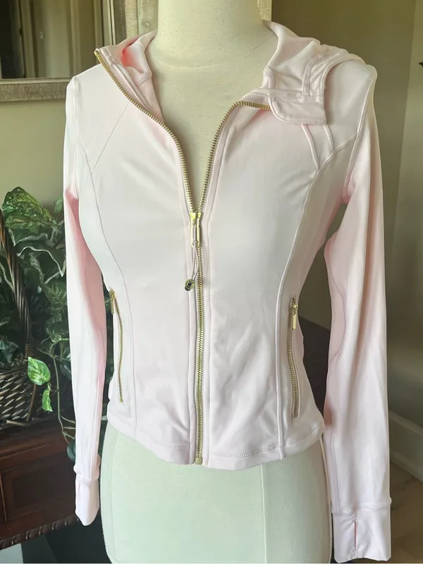 Ballerina Pink Women’s Zip-Up Hooded Jacket New - Image 5