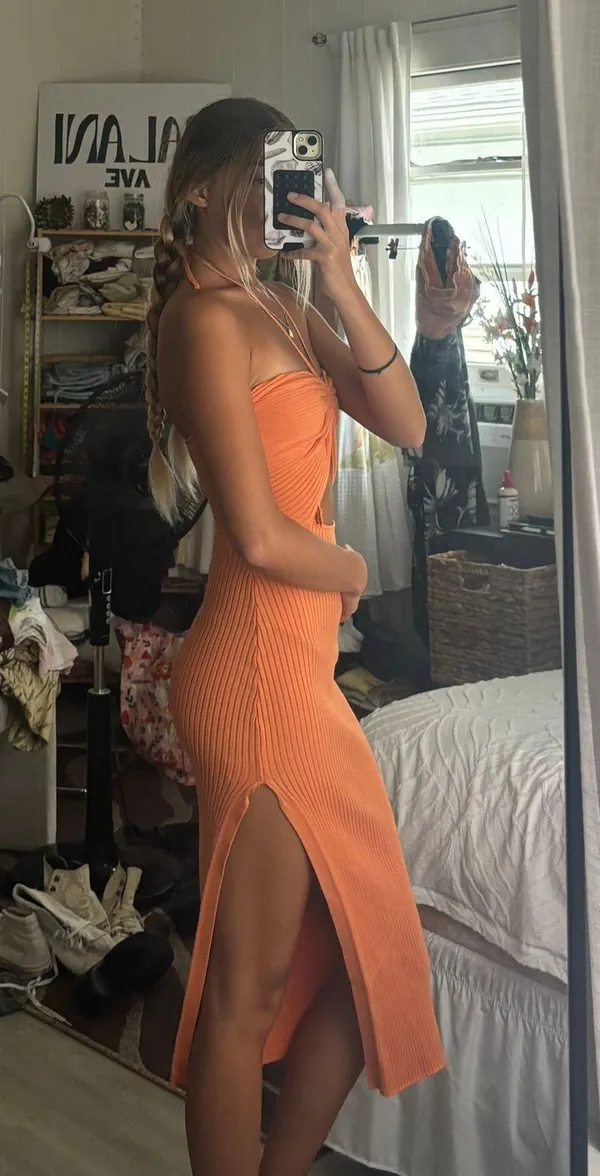 Orange Vacation Dress  - Image 4