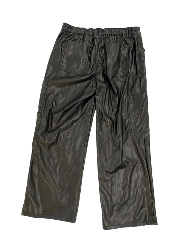 No Boundaries wide-leg faux leather cargo pants - Image 2