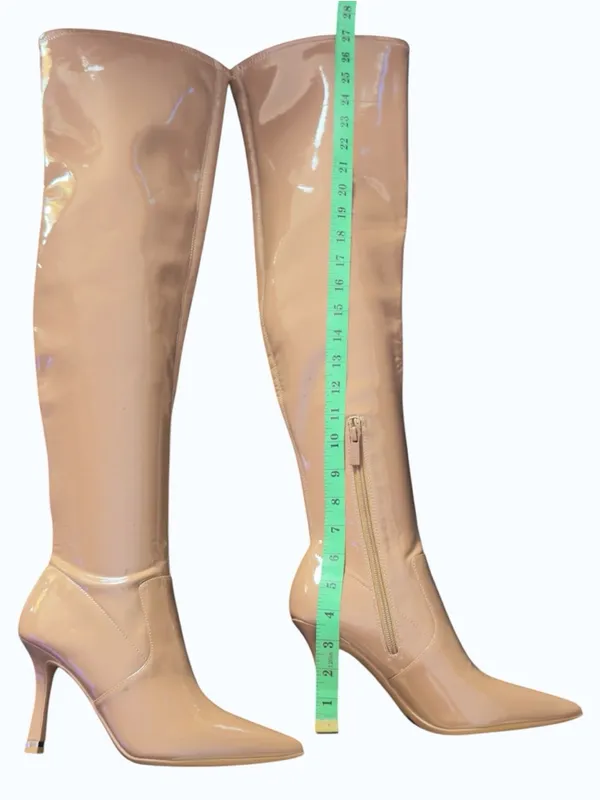 Kenneth Cole Tan Romi OTK Thigh High Over The Knee Stiletto Heel Boot Size 8 - Image 5