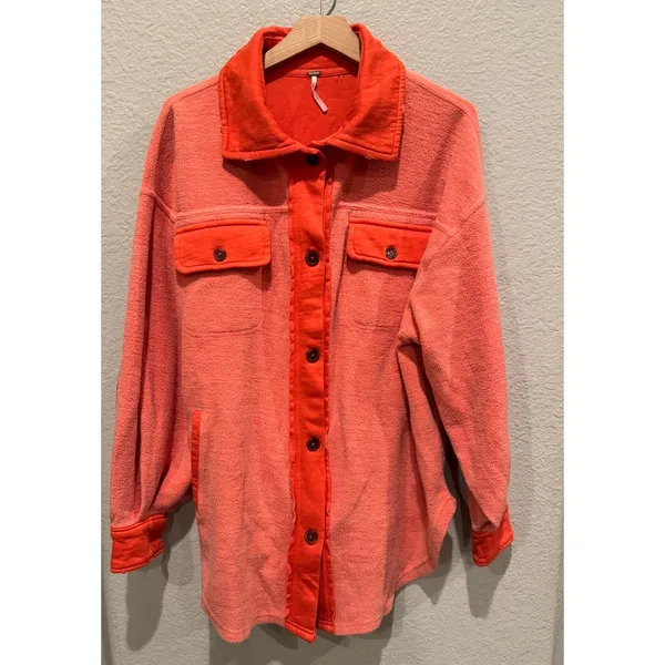 Free People We the Free Ruby Fleece Shirt Jacket Size Small - Image 13