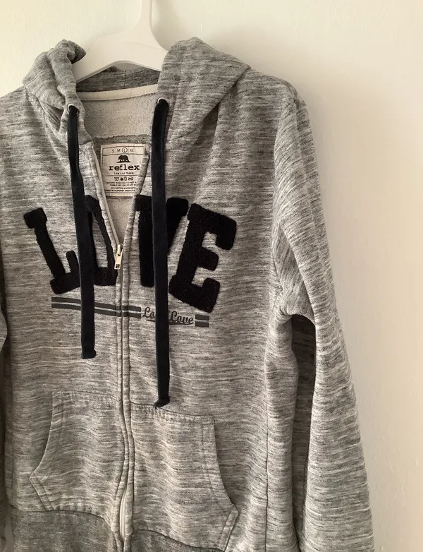 Hoodie Jacket Gray Size L - Image 4