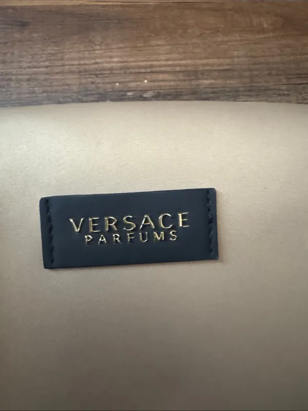 Versace Parfums Gold Metallic Crossbody Bag with Chain - Image 2