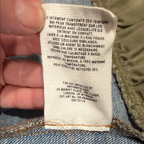 Anthropologie Pilcro and the‎ letterpress Denim and Olive Jean Jacket small - Image 10