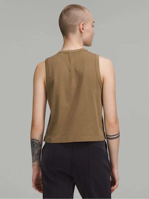 Lululemon Classic-Fit Cotton-Blend Tank Top Artifact yoga Pilates gym activewear - Image 2