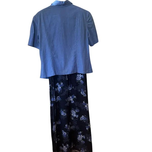 Vtg R&K Originals 80'S Dress W/ Tunic Linen Blend Set/2 Boho SZ 14 Boho Y2K - Image 7