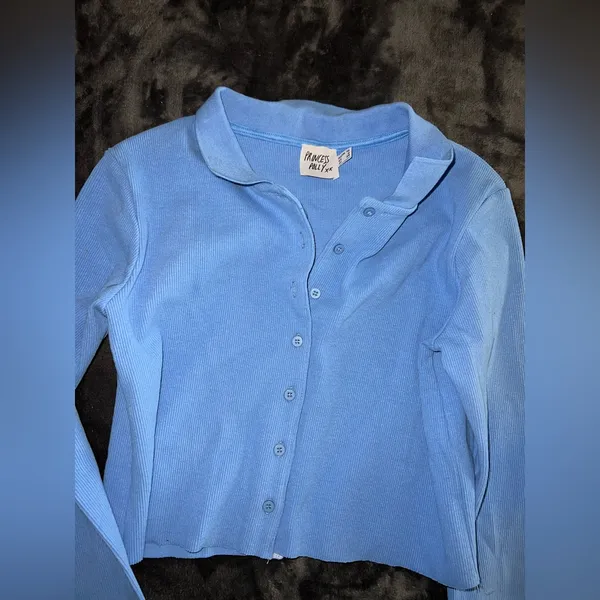 Princess Polly Downtown Top in Blue Size 6 - Image 11