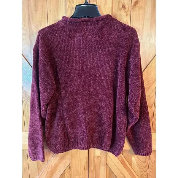 VINTAGE Princeton Club Maroon Pullover Sweater Size Large (8745) - Image 4