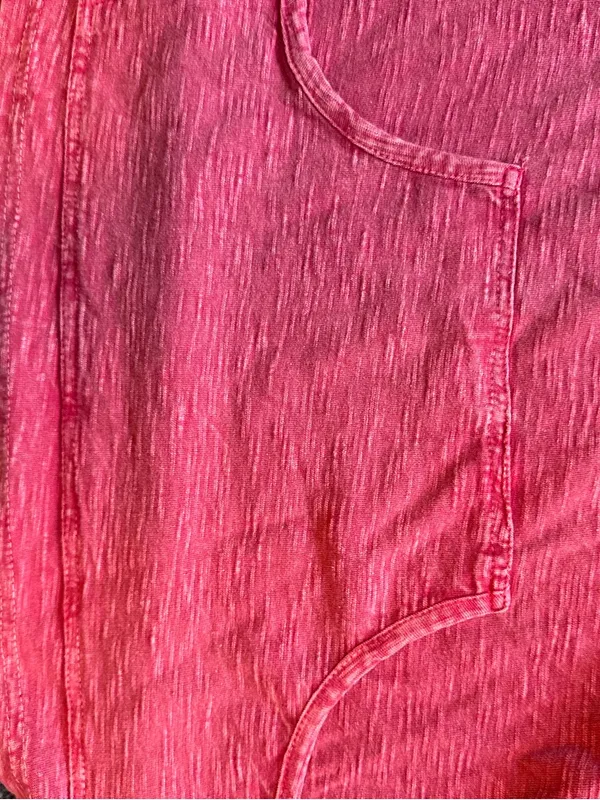 Avani del Amour xl boho hooded cotton embroidered top pink red - Image 8
