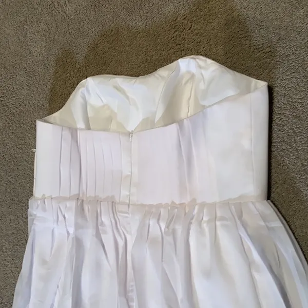 Women’s Elegant White Strapless Full Length Chiffon Prom Party Formal Dress XXXL - Image 7
