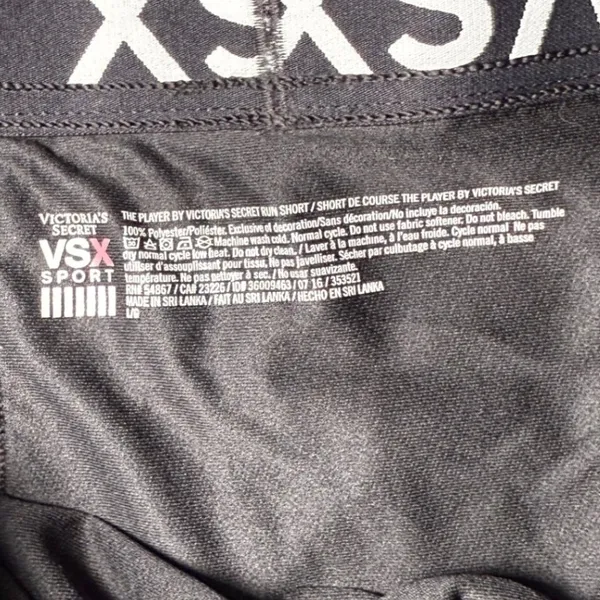 VSX Sport The Player Black Running‎ Shorts Gym Girl Athleisure Large - Image 2