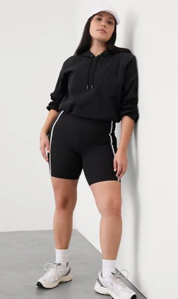 Athleta L Midday Cropped Hoodie Black Large - Image 5