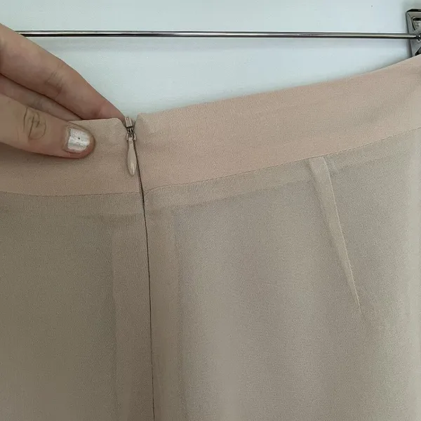 Ciera‎ beige size 27 pants flowy wide leg style high waisted classic lightweight - Image 7
