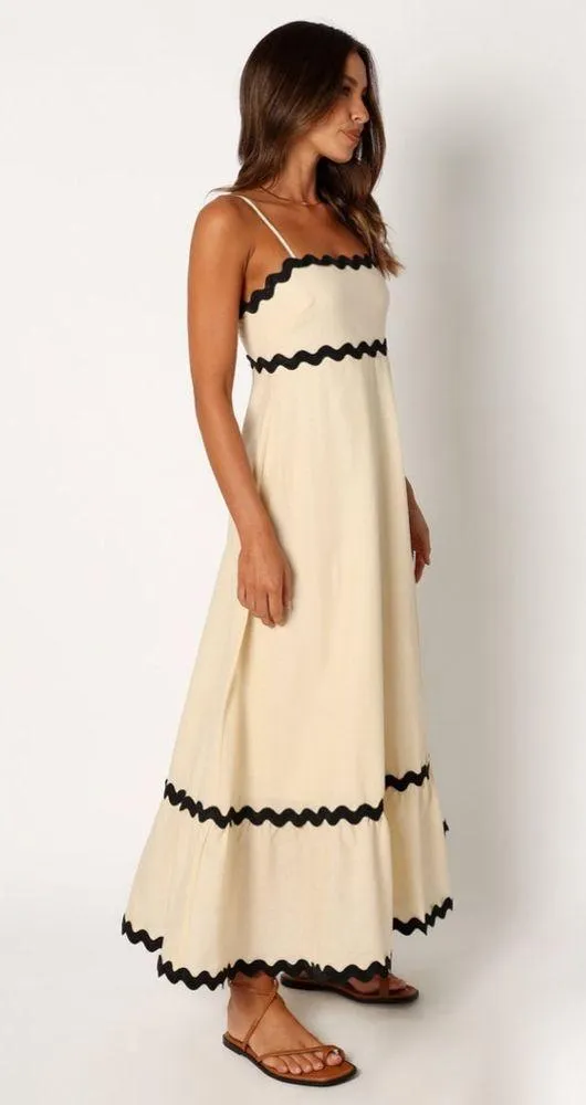 Petal + Pup Yana Maxi Dress in Cream Black Size XS - Image 5