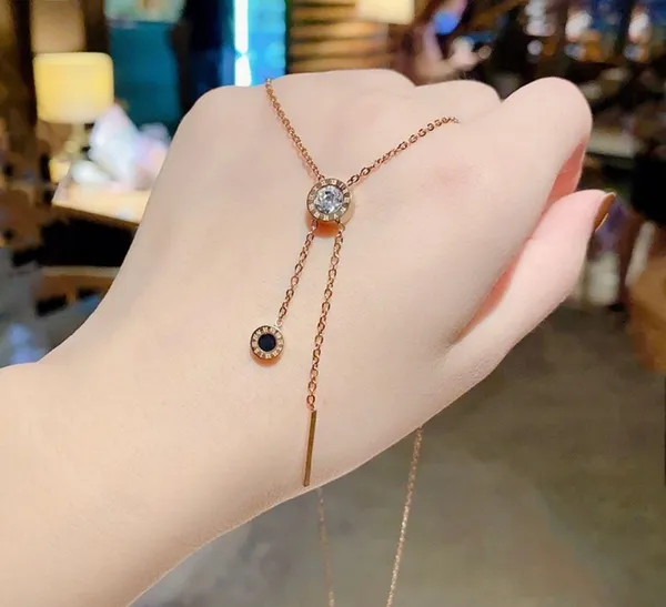14K Rose Gold Plated Clock Pendant Necklace for Women - Image 3