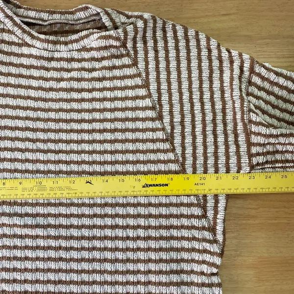 Source Unknown New Tan Brown Soft Knit 3/4 Sleeve Sweater Top M - Image 6