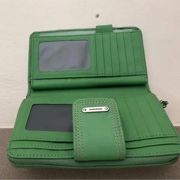 Dockers Bright Green Snap-Closure Continental Wallet LEATHER - Image 7