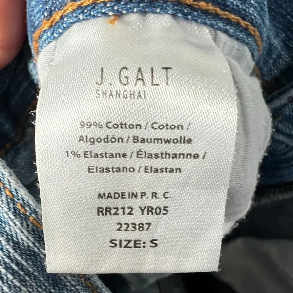 J. Galt Womens Bootcut‎ Blue Denim Jeans Pants Size Small Raw Hem - Image 3