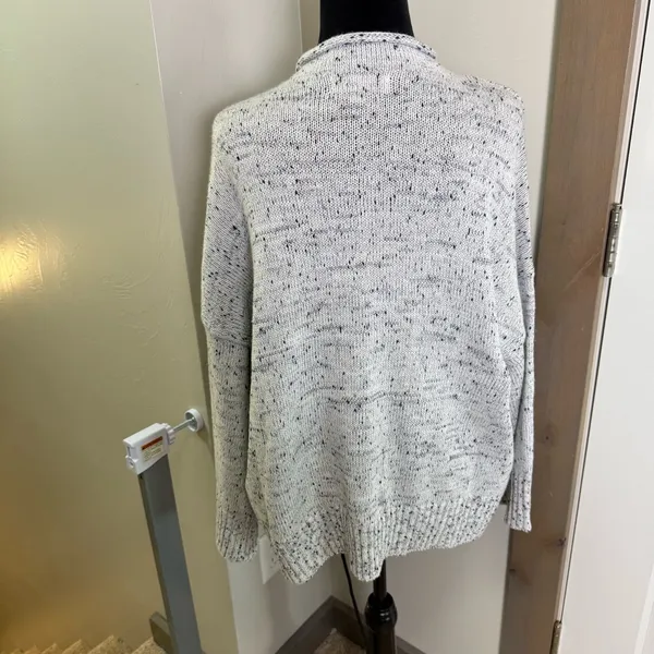 Jack by BB Dakota Grey Speckled Sweater Mock Crewneck Knit‎ Neutral Capsule L - Image 4