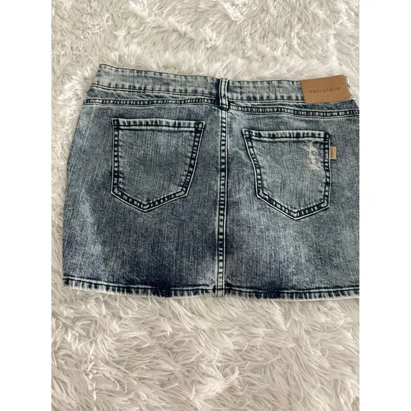 NWT Retrofête Ryder Denim Skirt‎ Sz M Medium - Image 4