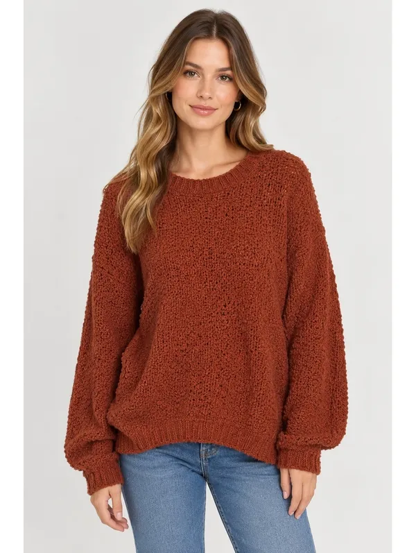 POL Boutique $79 Woman’s L Cable Chunky Knit Sweater Size L Cozy Style: FST296 - Image 3
