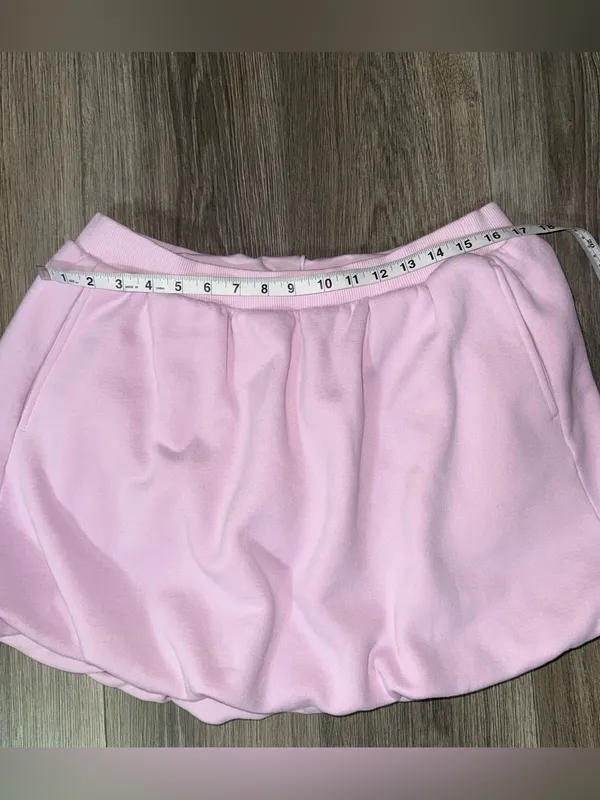 Aerie Offline Cloud Fleece Bubble Hem Skirt Lilac Size Large NWT - Image 8
