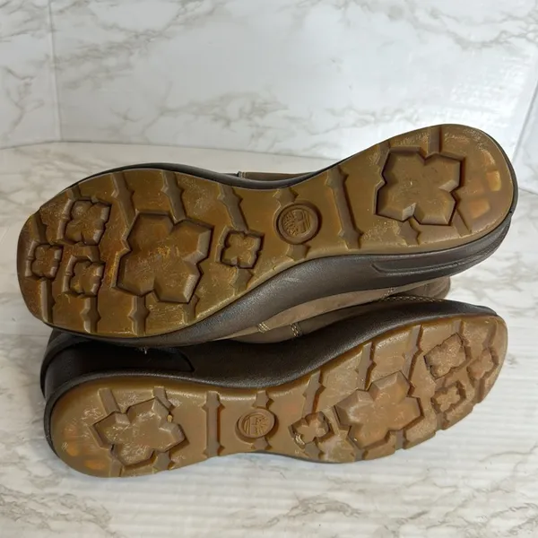 Timberland Brown Nubuck Leather Lace Up Wedge Boots size 9.5‎ - Image 9