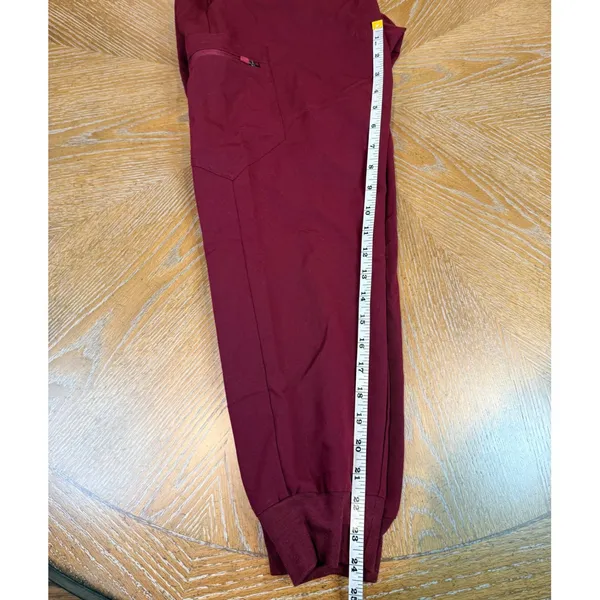 Figs Zamora Jogger Scurb Pants Burgundy PO 1777 Size Medium‎ Petite - Image 10
