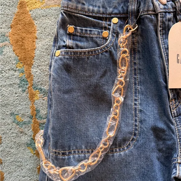 Cult Gaia X Gap Wide Leg Gold Chain Jeans - Image 5