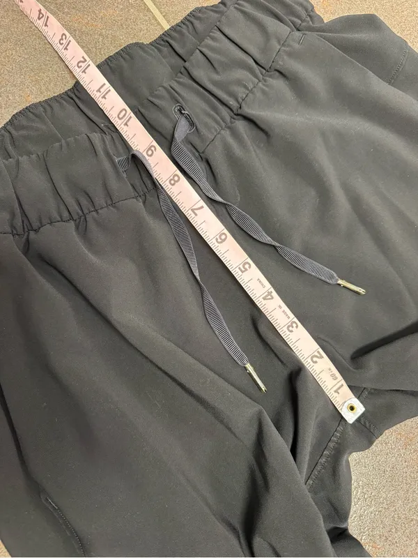 Lululemon On The Fly Pants Drawstring Waist Pull On *Woven 28" Black 6 - Image 11