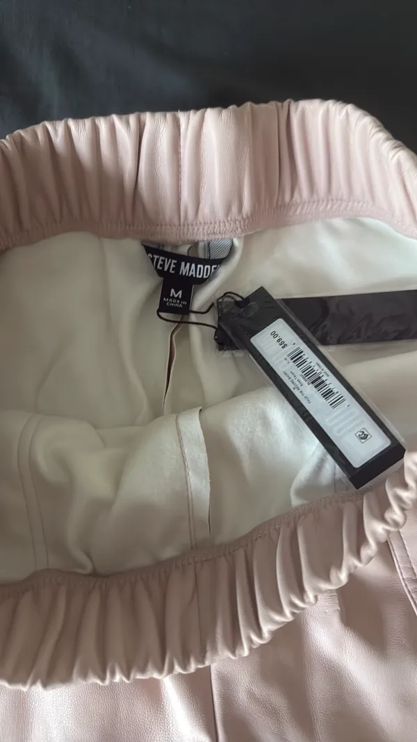 Steve Madden Pink Faux Leather Shorts - Image 3